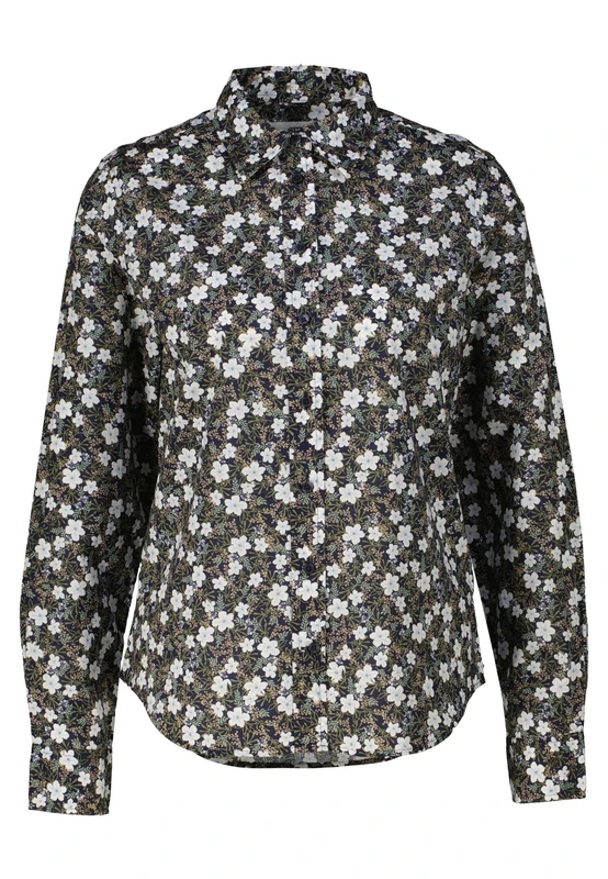 GANT Women's Reg Floral Print Ctn Voile Shirt, Classic Blue, 12