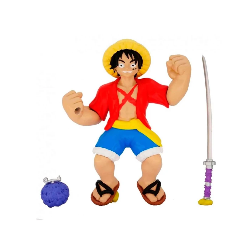 BANDAI Heroes de GOO JIT Zu Action Figure - One Piece World - Super Figure Monkey D. Luffy and Stretch Multicoloured CO42939