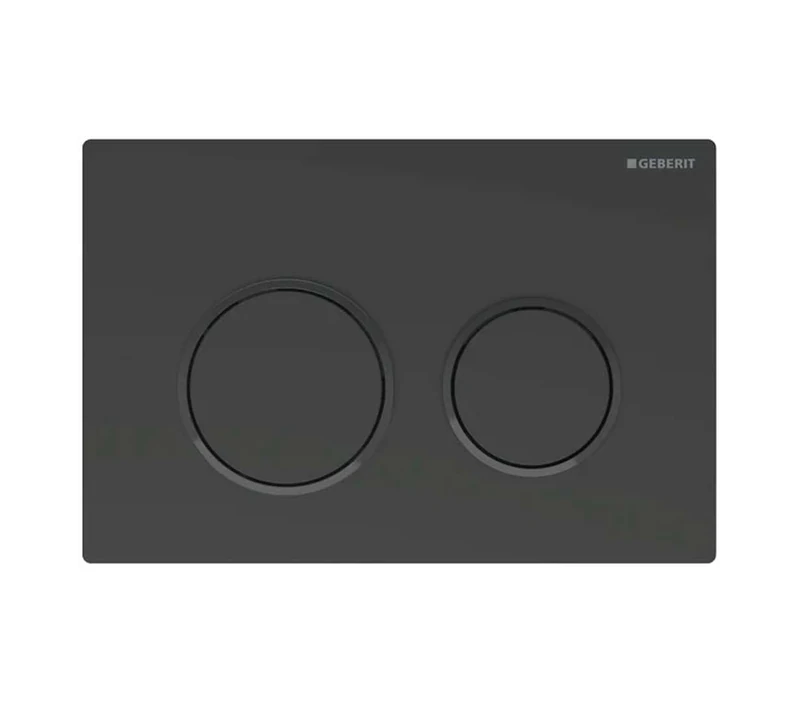 Geberit Plaque de commande Omega20, Pour rinçage 2 volumes, 115.085.16.1, 115.085.16.1, Coloration: Matt Black Lacquer