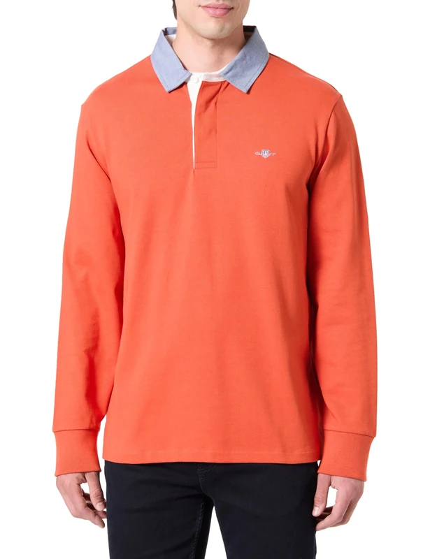 GANT REG Chambray Heavy Rugger, Deep Orange, XL