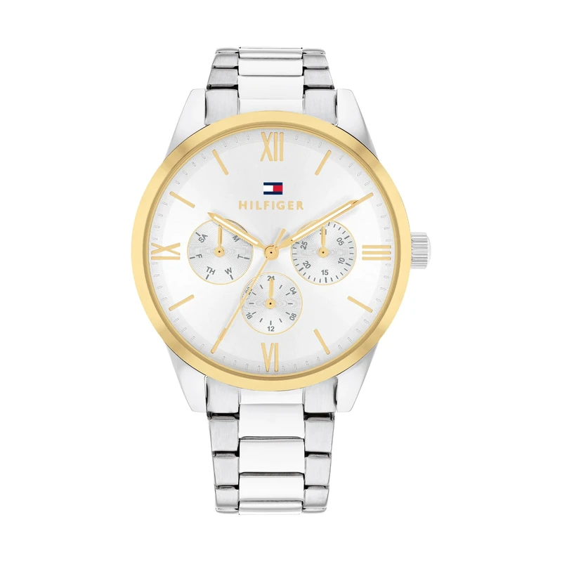 Tommy Hilfiger Analogue Multifunction Quartz Watch for Women with Silver Stainless Steel Bracelet - 1782744