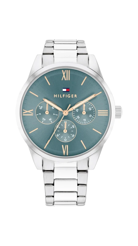 Tommy Hilfiger Analogue Multifunction Quartz Watch for Women with Silver Stainless Steel Bracelet - 1782745