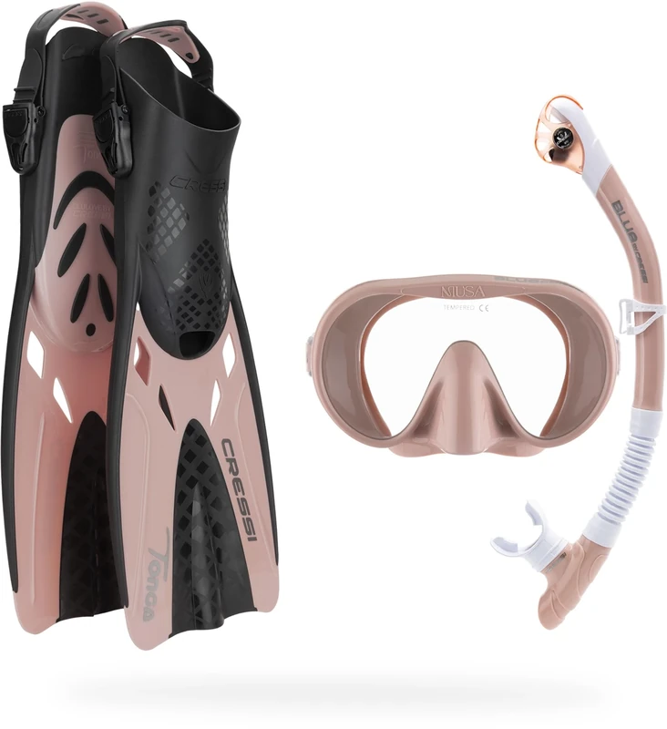 Cressi Musa Explorer Set Snorkeling Sets, Rose Gold, S/M