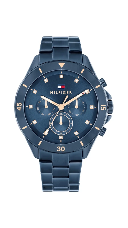 Tommy Hilfiger Analogue Multifunction Quartz Watch for Women with Blue Stainless Steel Bracelet - 1782743