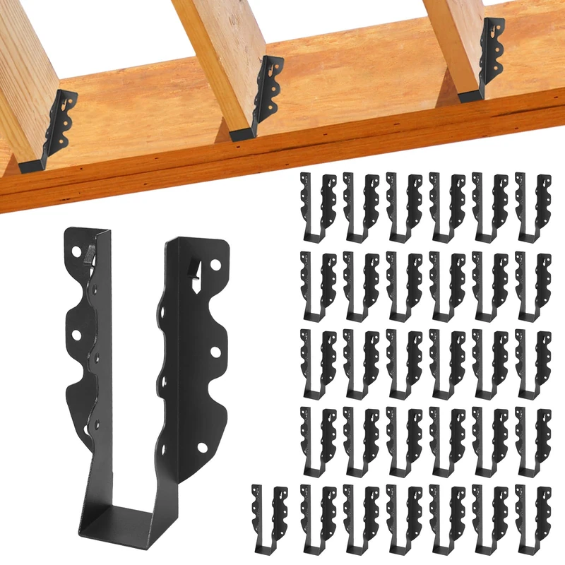 32 Pcs 2"x 8" Joist Hanger|Q235B Steel Face Mount Joist Hangers