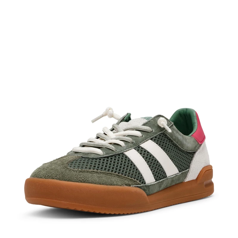 Steve Madden Women's Verdict Sneaker, Green Multi, 3.5 UK