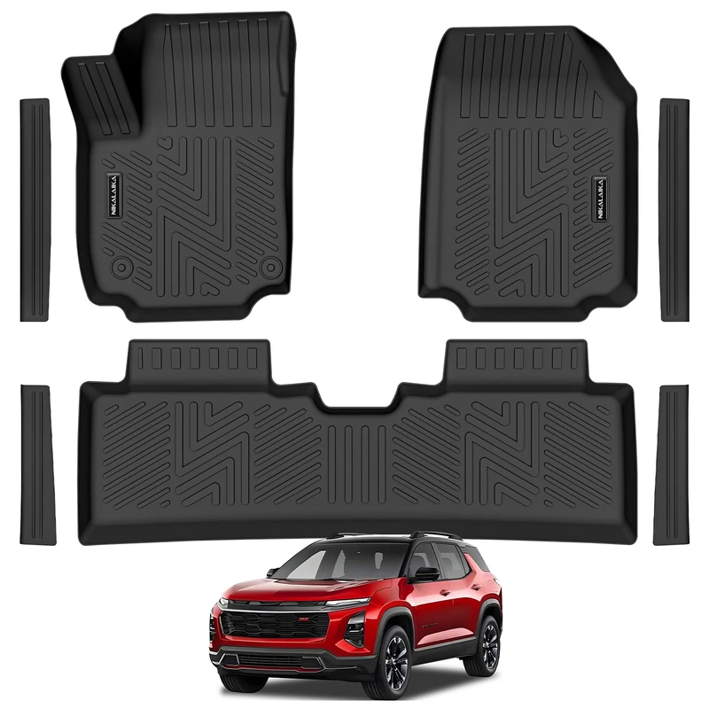 Floor Mats for 2025 Chevrolet/Chevy Equinox (Not for EV) All Weather Protection TPE Rubber Floor Liners Accessory Custom Fit for 2025 Chevy Equinox,Non-Slip Waterproof,Black