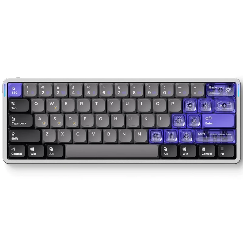 nuphy Air60 HE Magnetic Gaming Keyboard,61 Keys Rapid Trigger,60% Compact,Actuation Point Adjustable,8K Hz Polling Rate,Hall Effect keyboared Low-Profile Magnetic Jade pro Switch