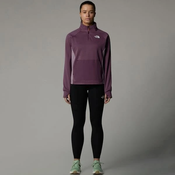 The Noth Face Women's Mountain Athletics Fleece 1/4 Zip Sweatshirt, Midnight Mountain Athleticsuve/Purple C, XS