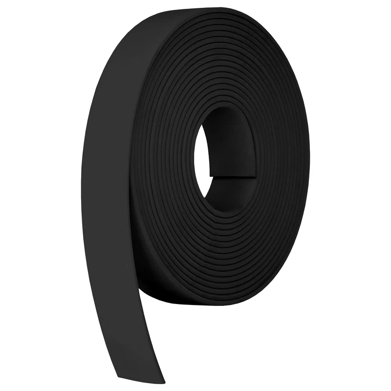 Strapworks BioThane 1 Inch Heavy Duty Polyester Webbing Strap Roll PVC-Coated, Waterproof, Beta Series, 25 Feet, Black