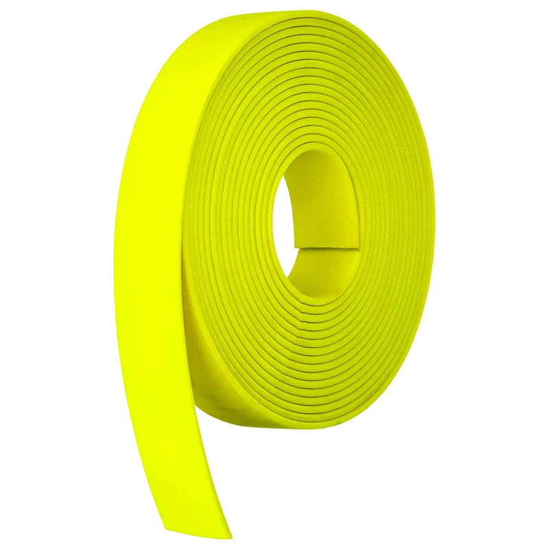 Strapworks BioThane 1 Inch Heavy Duty Polyester Webbing Strap Roll PVC-Coated, Waterproof, Beta Series, 25 Feet, Hot Yellow