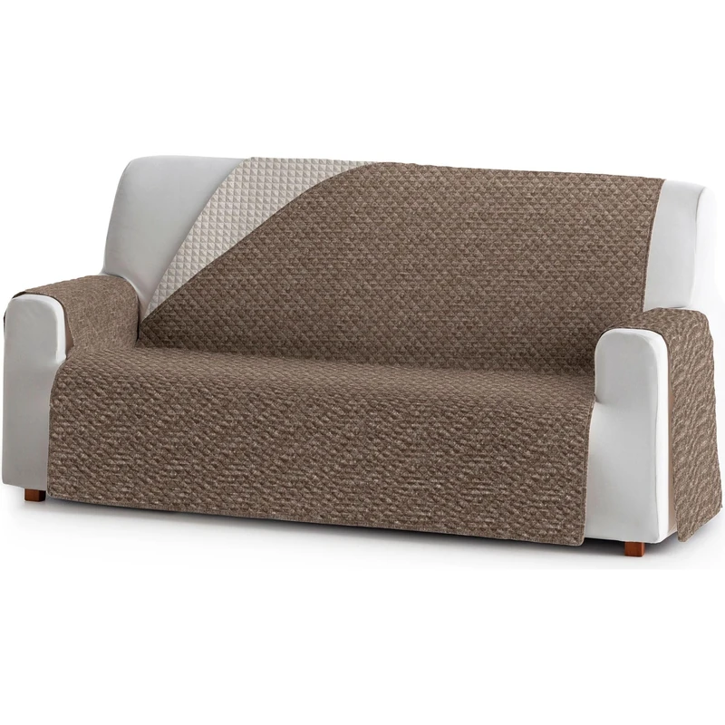 ECOMMERC3 | Reversible Sofa Cover Size 3 Seater Practical and Versatile Protection – Reversible Sofa Cover Brown Easy to Place, Ideal for Sofas and Pets