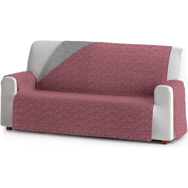 ECOMMERC3 | Reversible Sofa Cover Size 3 Seater Practical and Versatile Protection – Reversible Sofa Cover, Wine Colour, Easy to Place, Ideal for Sofas and Pets