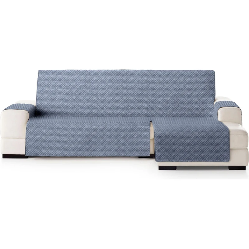 ECOMMERC3 | Extra Right Chaise Longue Sofa Cover Versatile and Easy to Install - Blue Right Chaise Longue Sofa Cover, Ideal for Partial Protection and Use with Pets