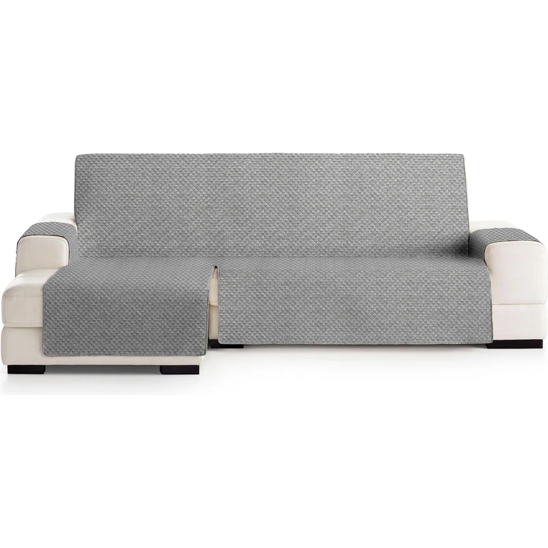 ECOMMERC3 | Extra Left Chaise Longue Sofa Cover - Versatile Fit and Easy to Install - Right Grey Chaise Longue Sofa Cover Ideal for Partial Protection and Use with Pets