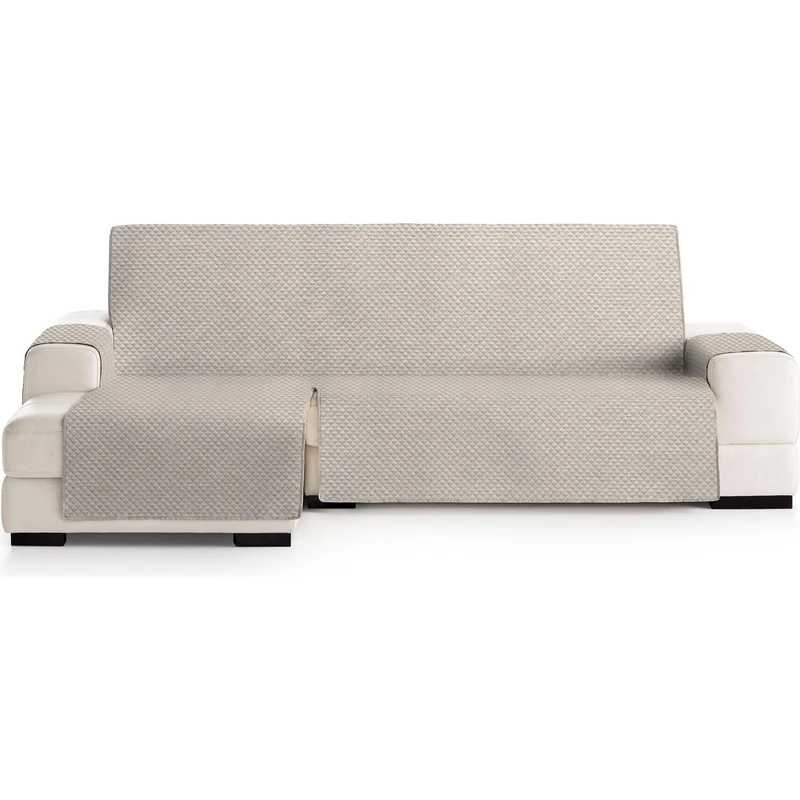 ECOMMERC3 | Normal Left Chaise Longue Sofa Cover - Versatile Fit and Easy to Install - Beige Right Chaise Longue Sofa Cover, Ideal for Partial Protection and Use with Pets