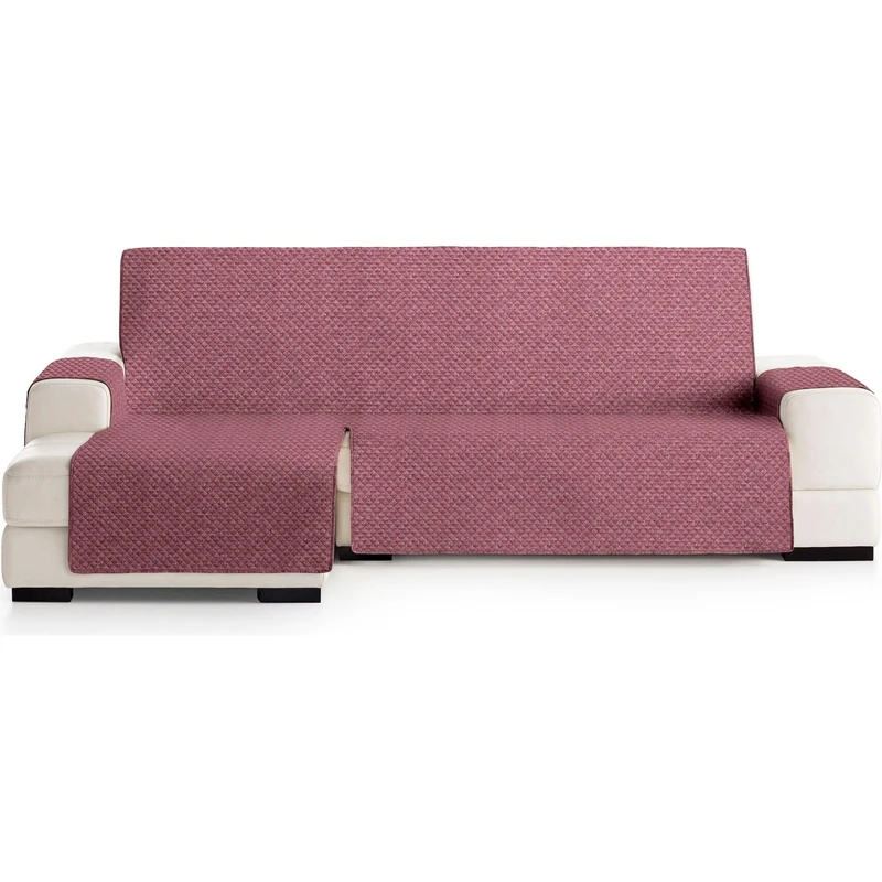 ECOMMERC3 | Chaise Longue Sofa Cover Extra Left Versatile Fit and Easy to Install - Red Right Chaise Longue Sofa Cover, Ideal for Partial Protection and Use with Pets - Image 1