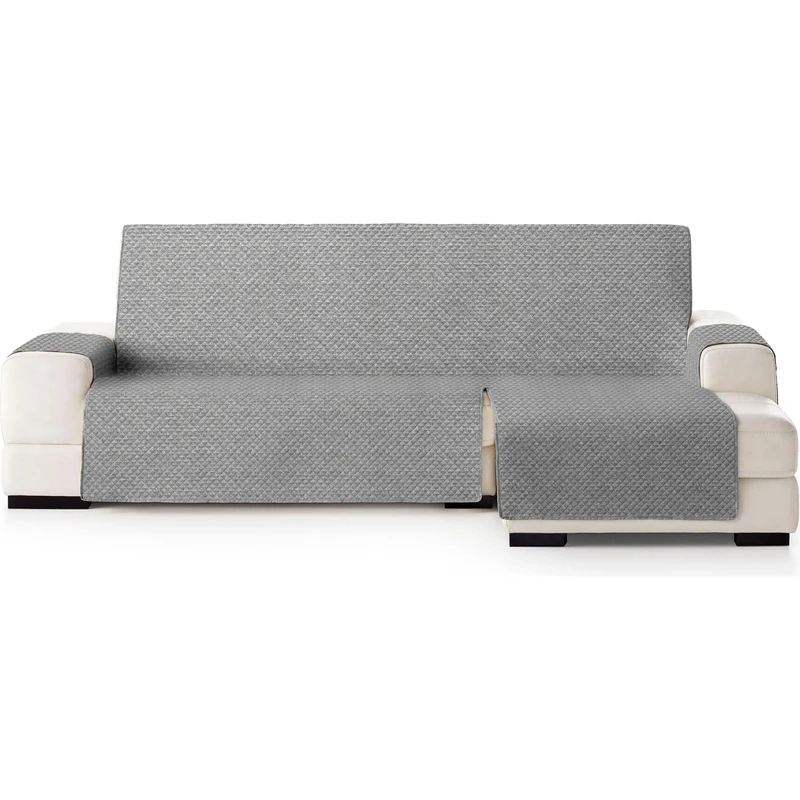 ECOMMERC3 | Chaise Longue Sofa Cover Normal Right - Versatile Fit and Easy to Place - Grey Right Chaise Longue Sofa Cover, Ideal for Partial Protection and Use with Pets