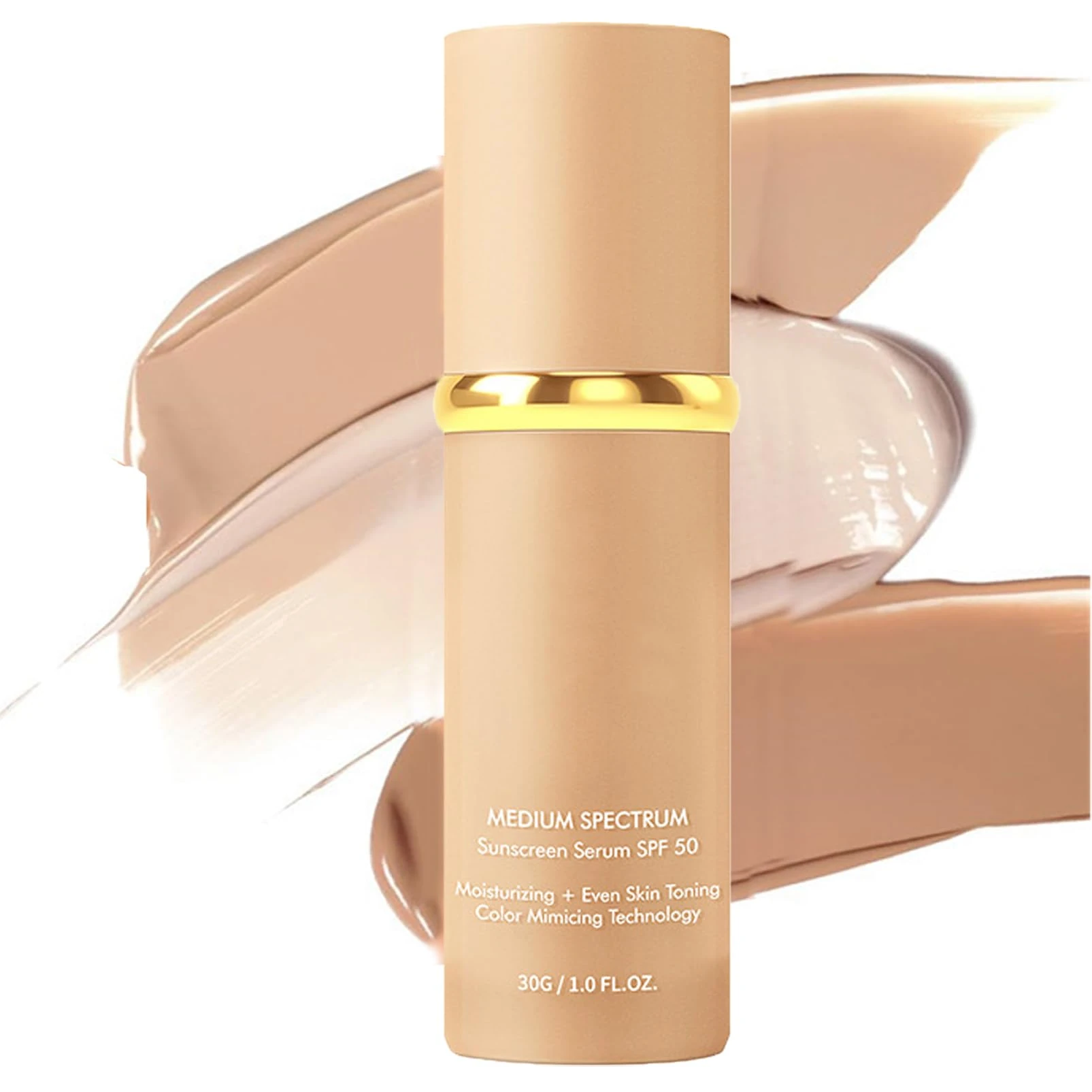 Foundation 4 In 1 Liquid, Color Changing Foundation,Medium Spectrum With SPF 50+,Hydrating Medium Full Coverage Concealer,Long Wear & Waterproof Light Spectrum Found/ation For Mature Skin,30ml