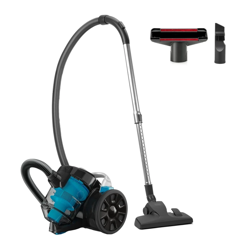 Black+Decker - BXVML701E Bagless Vacuum Cleaner | 700W | 18kPa Suction | Cyclone Technology | Washable HEPA13 Filter | 2L Tank | 8 m Range | All-Rounder Head | Accessories Included