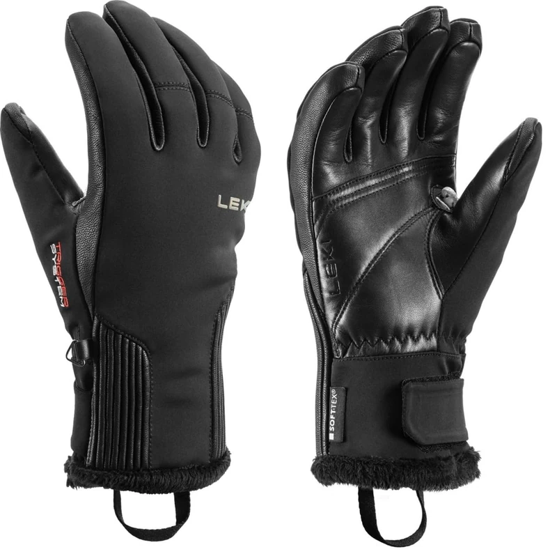 LEKI Women's Vallarta 3D Gloves, Black, 6