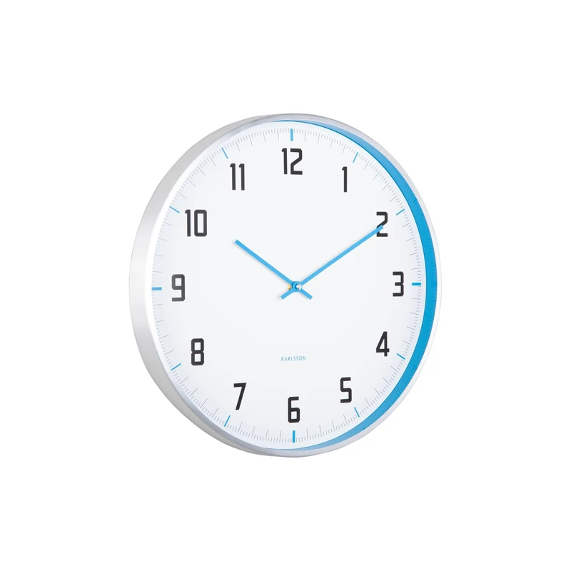 Wall Clock Sporty Bright Blue