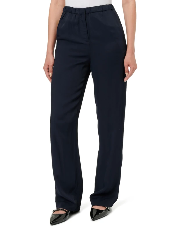 GANT Women's Fluid Dress Pants, Evening Blue, 16