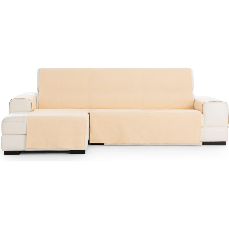 ECOMMERC3 | Extra Left Size Chaise Longue Sofa Cover - Easy Installation Chaise Longue Sofa Cover with Elastic Bands Mustard Colour Compatible with Left or Right Chaise Longue Sofas