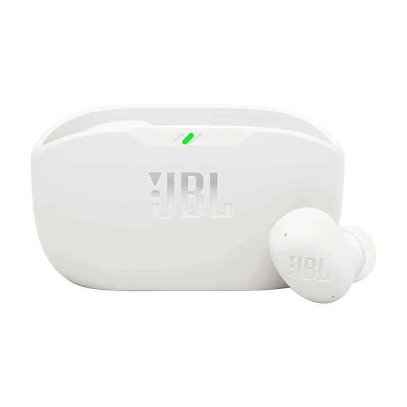 JBL Wave Buds 2, Wireless Noise Cancelling Bluetooth Earbuds with 40 Hours Playtime, JBL Pure Bass Sound, Smart Ambient Technology, IP54 Water and Dust Resistant, Multi-Point Connection, White