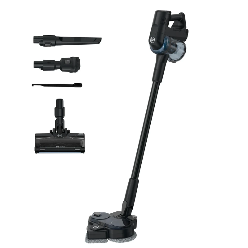 Hoover HF4 Hydro Cordless Vacuum Mop – 3-in-1 Stick Vacuum Cleaner and Floor Cleaner with Handheld Mode, up to 60 Min Runtime, Wet and Dry Vacuum Mop with LED Lights [HF401YH]