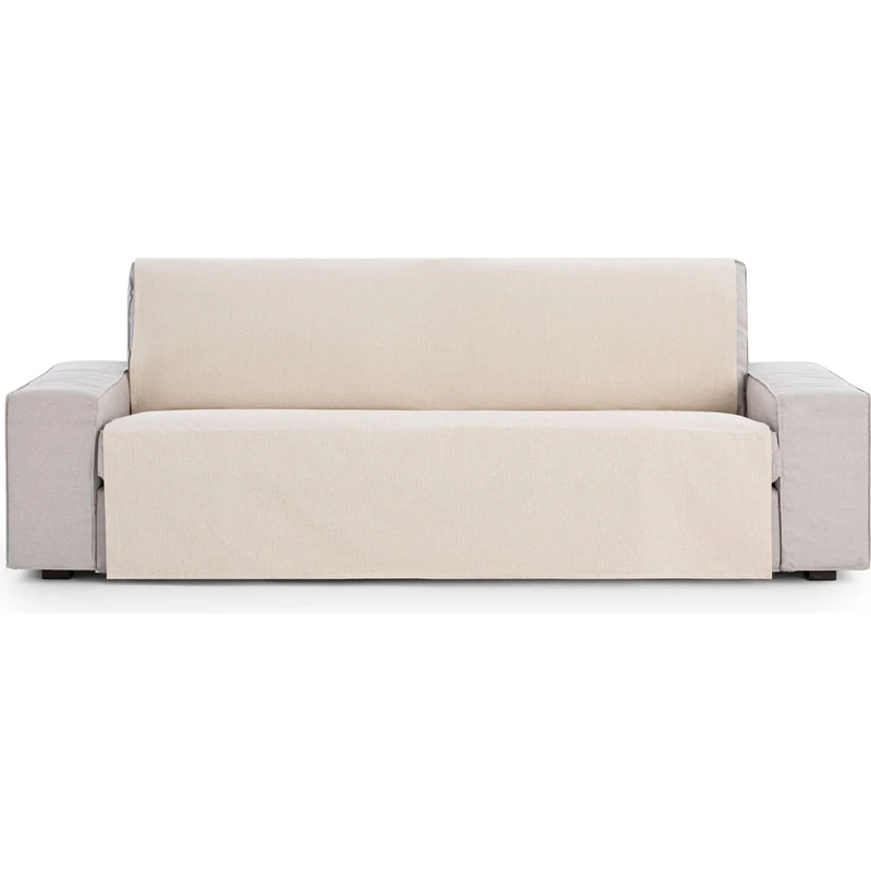 ECOMMERC3 | Multi-purpose Foulard Reversible Half Panama Size 400 x 270 cm Sofa and Bed Cover – Foulard Fabric Breathable and Soft to the Touch Linen Colour Versatile Protection for Sofas and Beds