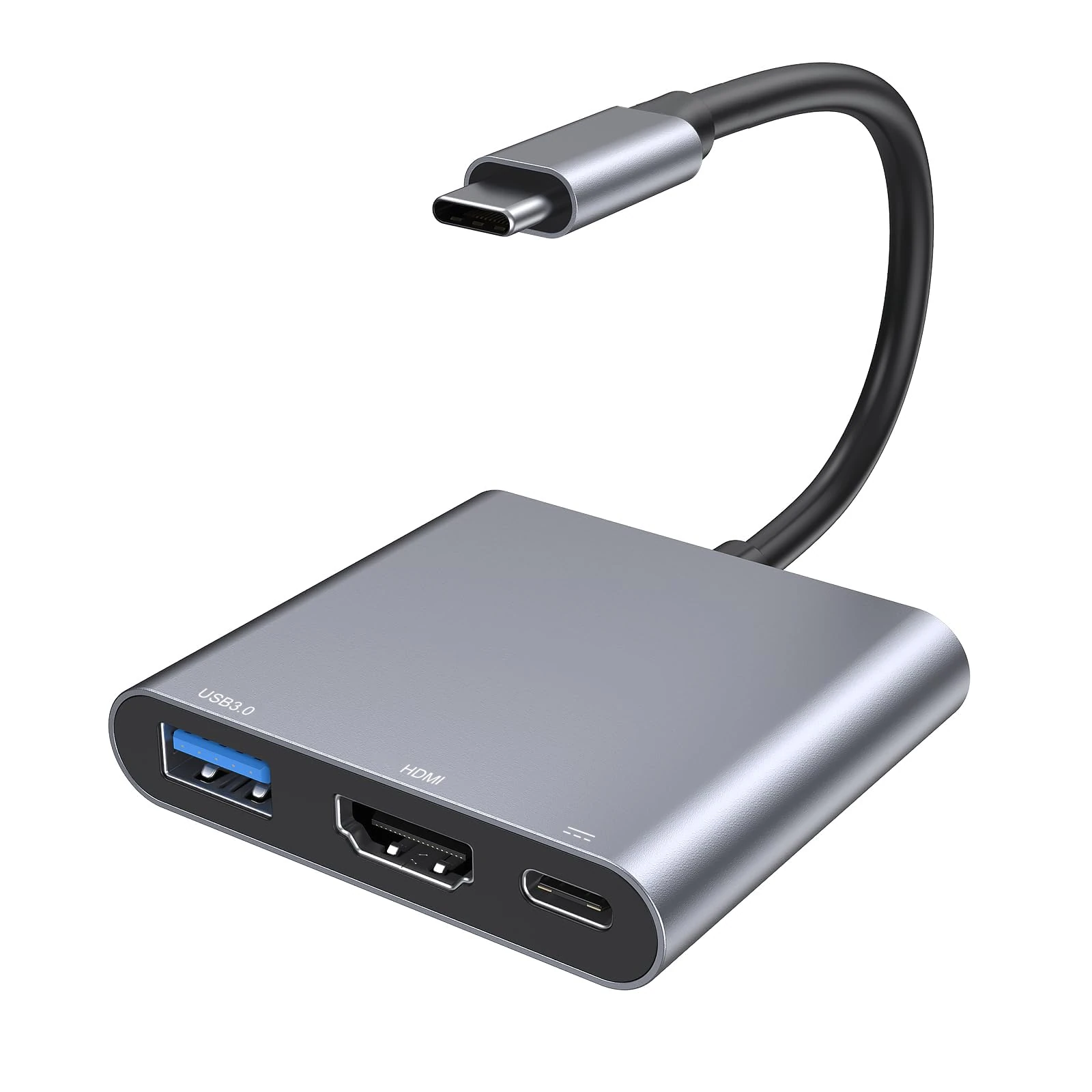 USB C to HDMI Adapter, Type C Hub Converter to 4K HDMI Output, 100W PD Fast Charging & USB 3.0 Port, USB-C Digital AV Multiport Adapter for MacBook Pro/Air, iPad Pro and More USB-C Devices