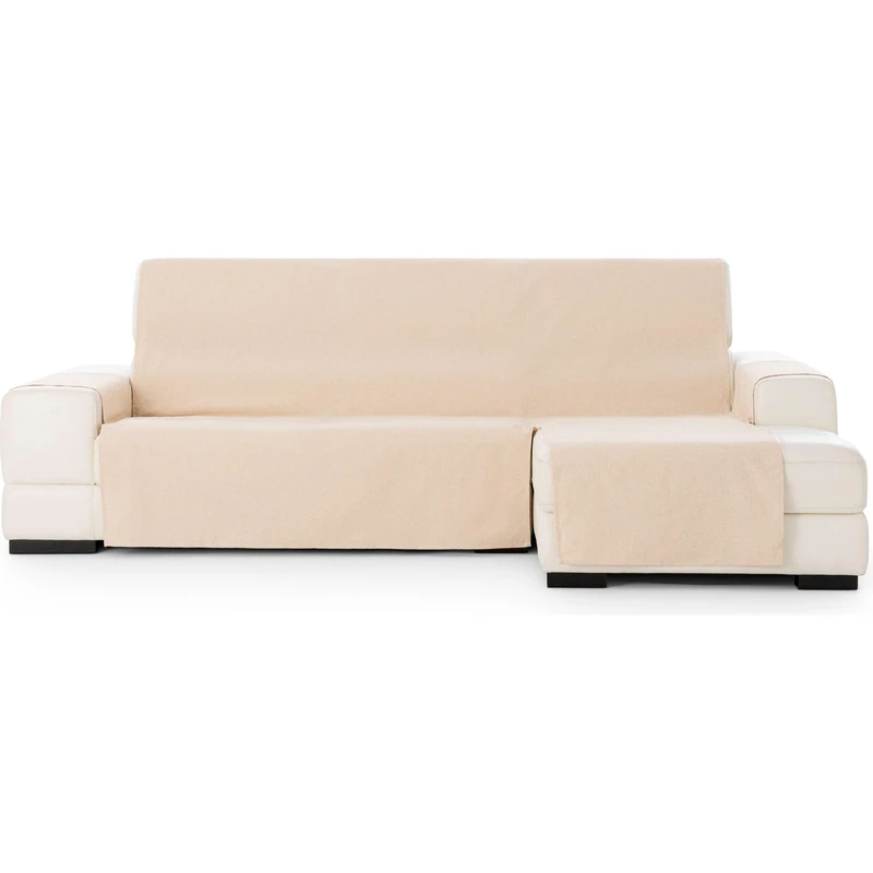 ECOMMERC3 | Right Size Chaise Longue Sofa Cover – Easy Installation Chaise Longue Sofa Cover with Elastic Elastics Ochre Colour Compatible with Left or Right Chaise Longue Sofas