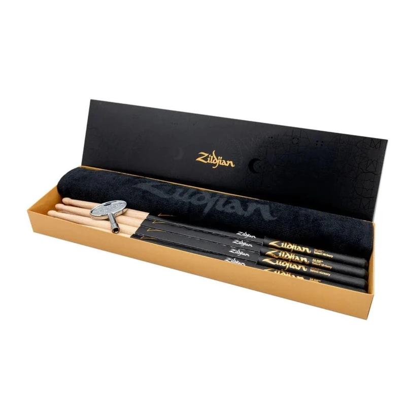 ZILDJIAN Drumstick Bundle 4 x 5A DIP + Napkin + Battery Tuner SDSP247