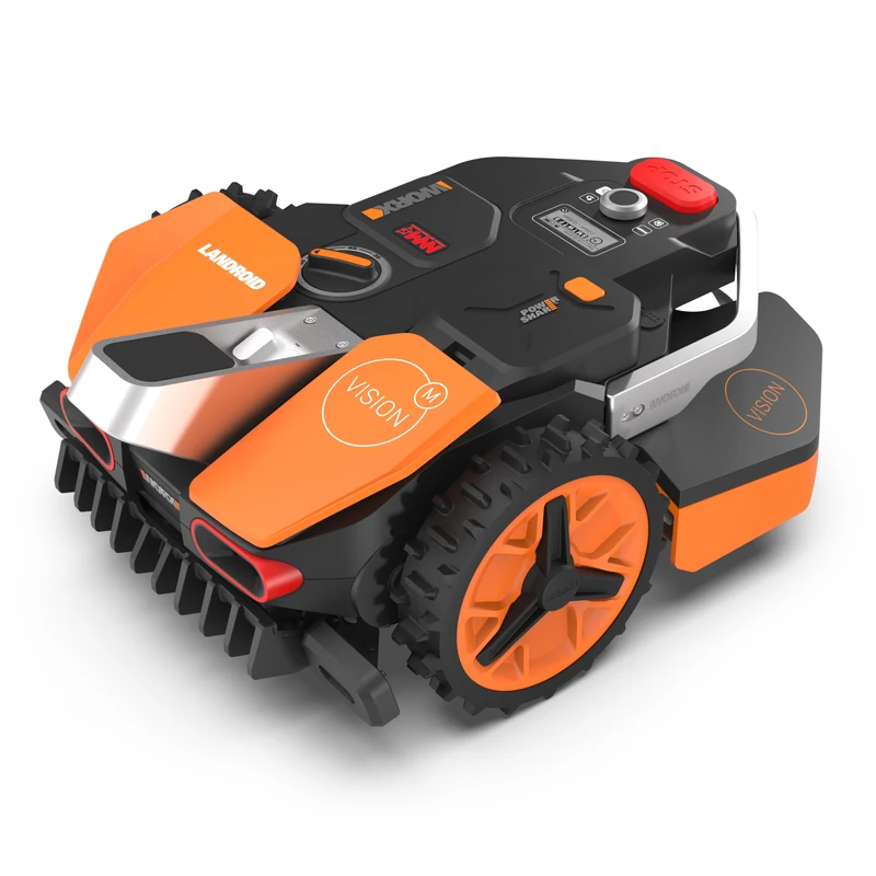 WORX Landroid Vision M550 Robotic Lawnmower WR205E for Gardens up to 550 m² - Intelligent Robotic Lawnmower without Boundary Cable - WiFi & Bluetooth - Active Obstacle Avoidance with AI Technology -