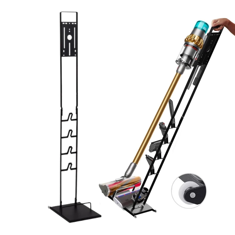 MAGIC SELECT Vacuum Cleaner Holder Compatible with Dyson V15 V12 V11 V10 V8 V7 V6 - DC45/ DC35/ DC58/ DC59/ DC62/ DC74- Floor Storage Organizer with Wheels Without Drilling the Wall.