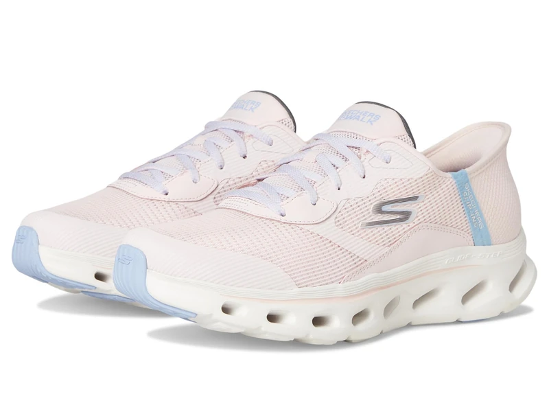 Skechers Women's Go Walk Glide Step 2.0 Belah Hands Free Slip-ins Trainers, Light Pink, 3.5 UK