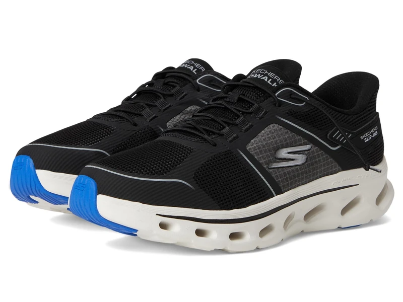 Skechers Women's Go Walk Glide Step 2.0 Elektra Hands Free Slip-ins Trainers, Black/White, 9 UK