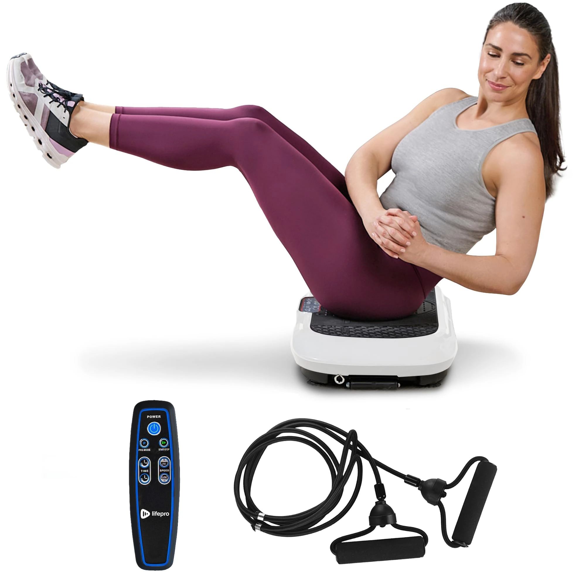 LifePro Waver Vibration Plate Exercise Machine for Full Body Workout, 99 Speed Levels, Resistance Bands, Remote, Home Fitness and Weight Loss Platform