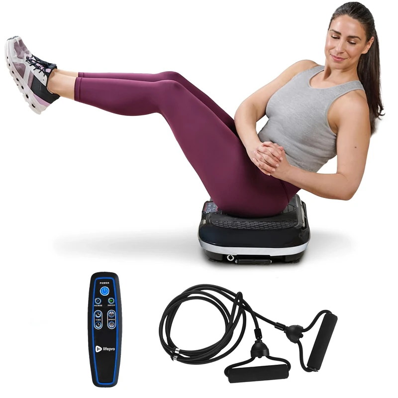 LifePro Waver Vibration Plate Exercise Machine for Full Body Workout, 99 Speed Levels, Resistance Bands, Remote, Home Fitness and Weight Loss Platform