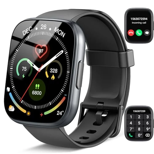 Smart Watch for Men Women Answer/Make Calls, 1.95" Touch Screen Fitness Tracker with 110+ Sports Modes, Step Counter, Heart Rate Sleep Monitor, IP68 Waterproof Activity Trackers Watch for Android/iOS