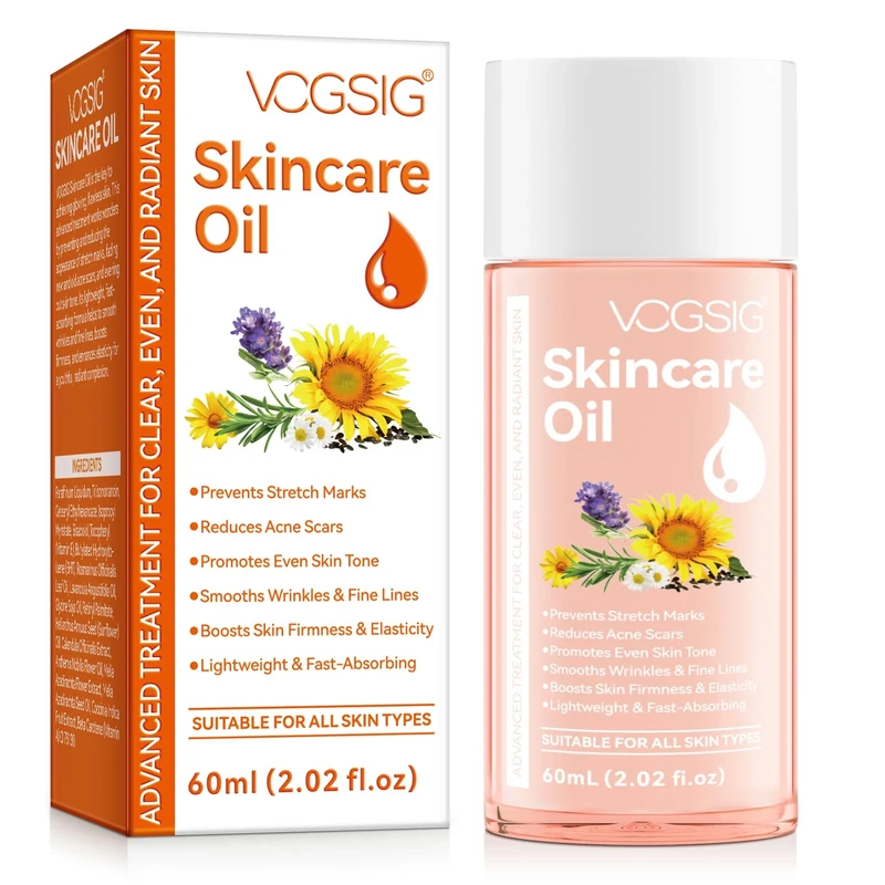 Skincare Body Oil, Serum for Scars and Stretchmarks, Face Moisturizer Dry Skin, Non-Greasy, Dermatologist Recommended, Non-Comedogenic, For All Skin Types, with Vitamin A, E