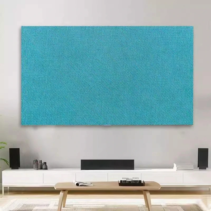 Solid Color TV Cover - Thick Cotton and Linen Dust Cover Cloth for Indoor LCD LED Screens 19-80 Inch (Universal, Bedroom, Living Room) - Art Decoration (Color: Color9, Size: 75in) - Image 1