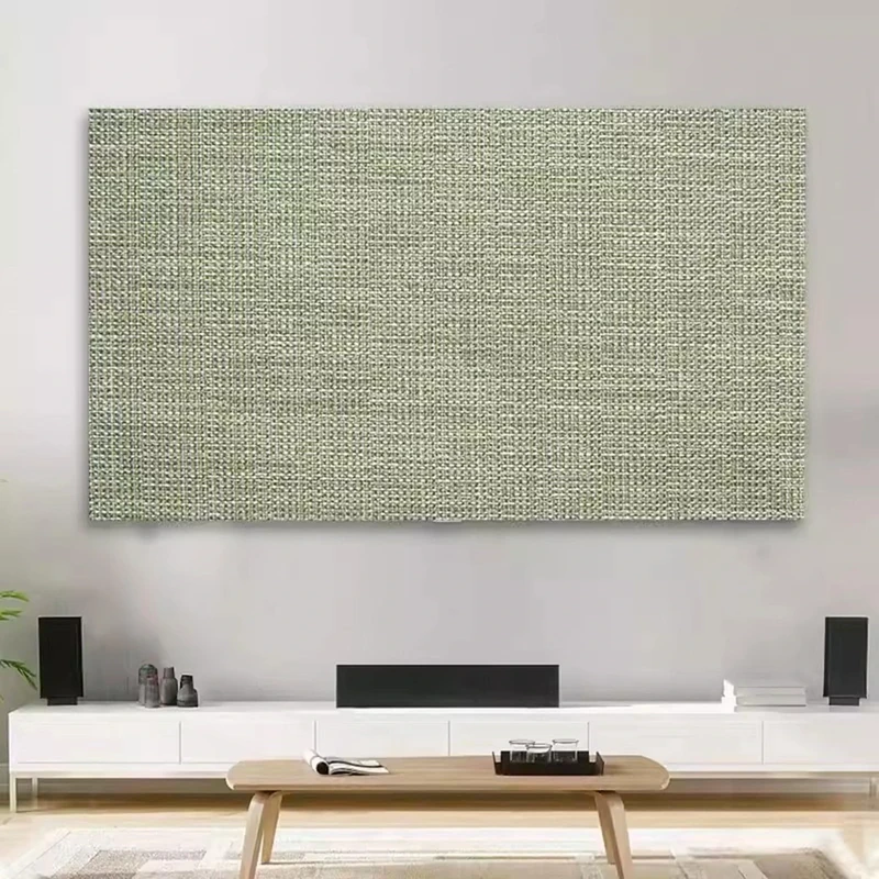 Solid Color TV Cover Thick Cotton and Linen TV Dust Cover Cloth Indoor 19-80 Inch LCD LED Screen Protect Cover Monitor Cover Universal Bedroom Living Room Art Decoration Cover(Color:color7,Size:75in)
