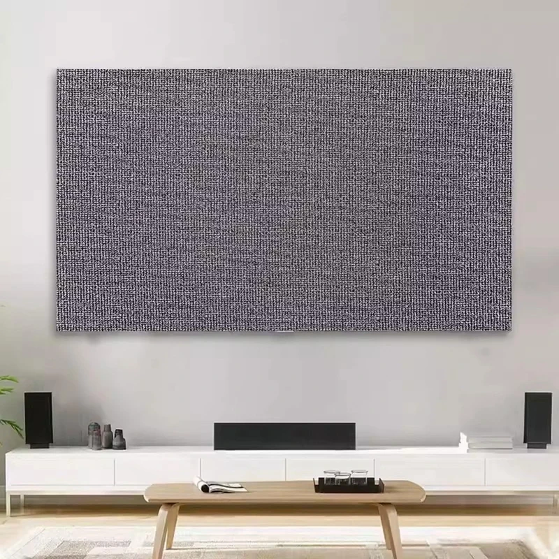 Solid Color TV Cover Thick Cotton and Linen TV Dust Cover Cloth Indoor 19-80 Inch LCD LED Screen Protect Cover Monitor Cover Universal Bedroom Living Room Art Decoration Cover(Color:color17,Size:75in)