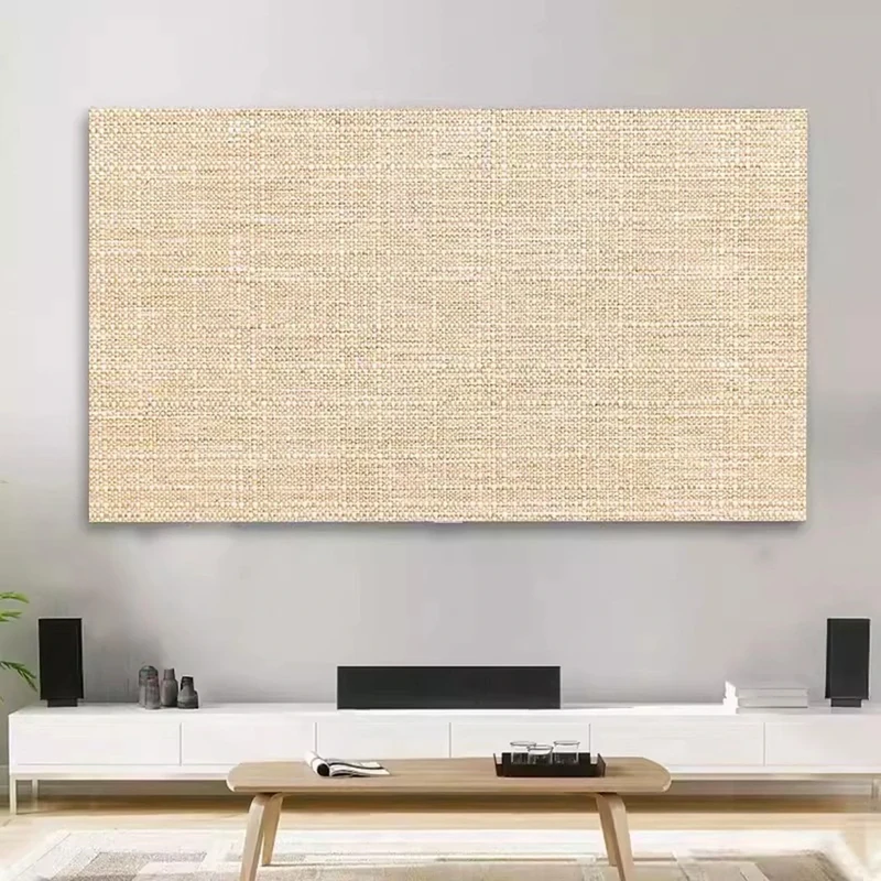 Solid Color TV Cover Thick Cotton and Linen TV Dust Cover Cloth Indoor 19-80 Inch LCD LED Screen Protect Cover Monitor Cover Universal Bedroom Living Room Art Decoration Cover(Color:color2,Size:80in)