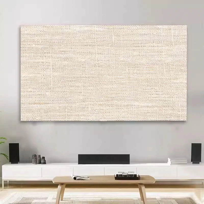 Solid Color TV Cover - Thick Cotton & Linen Dust Cover Cloth for Indoor 19-80 Inch LCD/LED Screen Protection (Universal, Bedroom/Living Room Art Decoration) - Color: Color20, Size: 75in