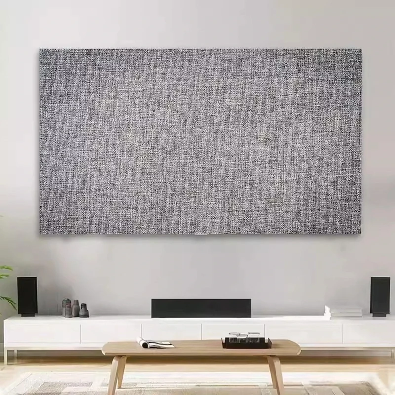 Solid Color TV Cloth Dust Cover - Thick Cotton and Linen - Indoor 19-80 Inch LCD LED Screen Protect Cover for Bedroom and Living Room (Color: Color3, Size: 80in)