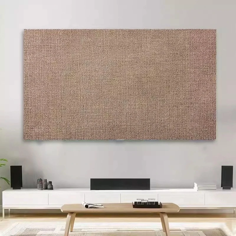 Solid Color Thick Cotton & Linen TV Dust Cloth Indoor 19-80 Inch LCD/LED Screen Protect Cover (Universal Bedroom/Living Room Art Decoration) - color14, 75in