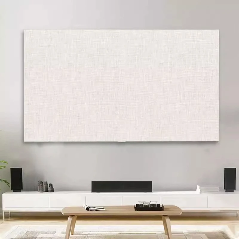 Solid Color TV Cover Thick Cotton and Linen TV Dust Cover Cloth Indoor 19-80 Inch LCD LED Screen Protect Cover Monitor Cover Universal Bedroom Living Room Art Decoration Cover(Color:color8,Size:80in)